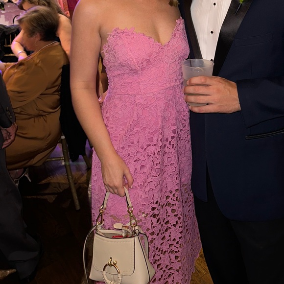 ASTR Floral Lace Eyelet Midi dress - Picture 1 of 2